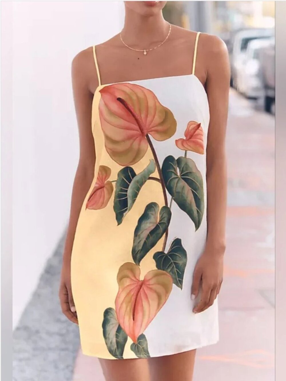 Farm Rio Linen Tropical Floral Print Mini Dress size XL